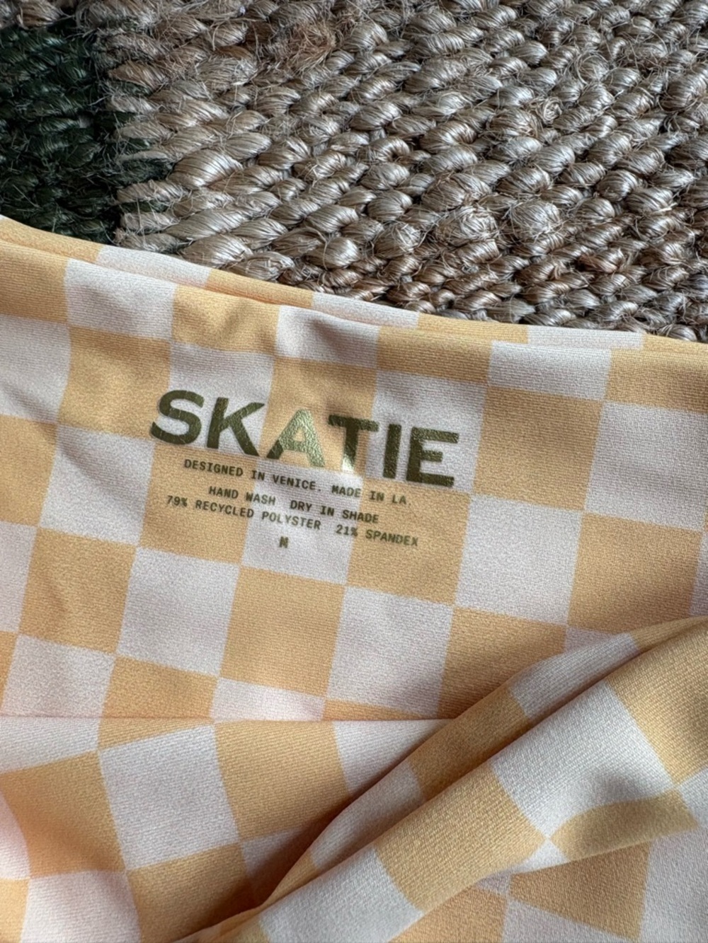 NWT Skatie Salty Bikini Bottom in Yellow Speedway Sz M - Picture 4 of 7